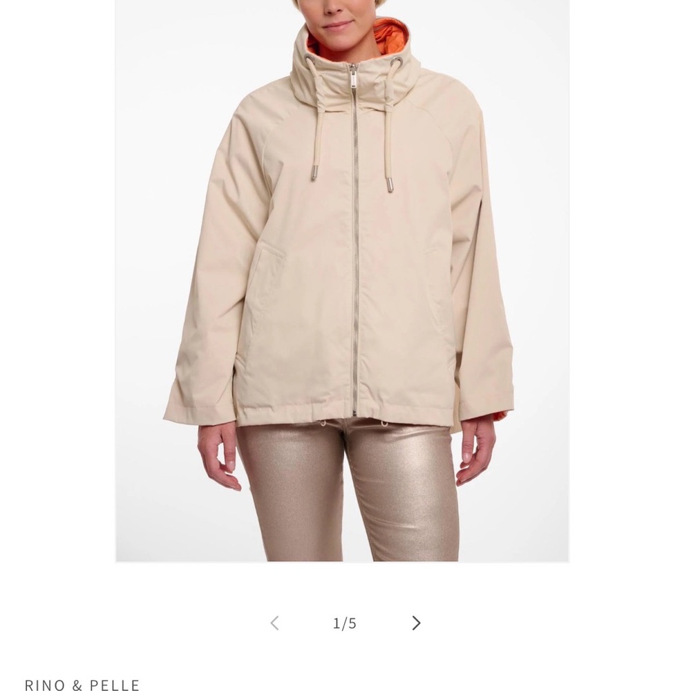 Rino & Pelle Flossy Reversible Parker in Birch/Flash Orange